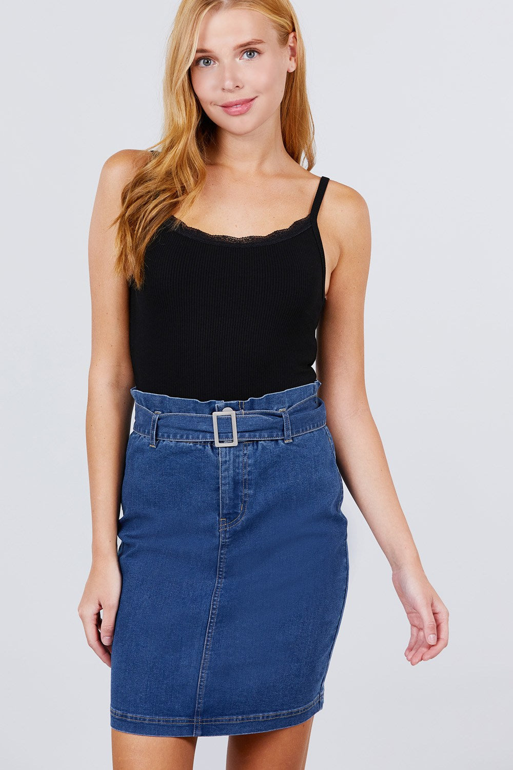 Kora Elasticized Denim Skirts