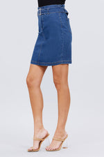 Load image into Gallery viewer, Kora Elasticized Denim Skirts
