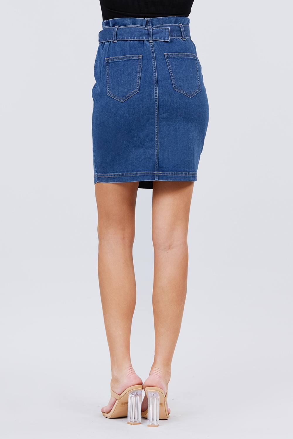 Kora Elasticized Denim Skirts