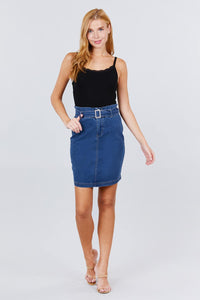 Kora Elasticized Denim Skirts